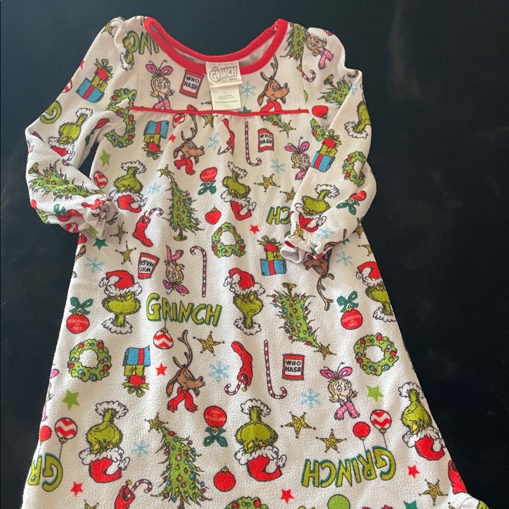 The Grinch Christmas Holiday Nightgown Sz 2T Santa Photos